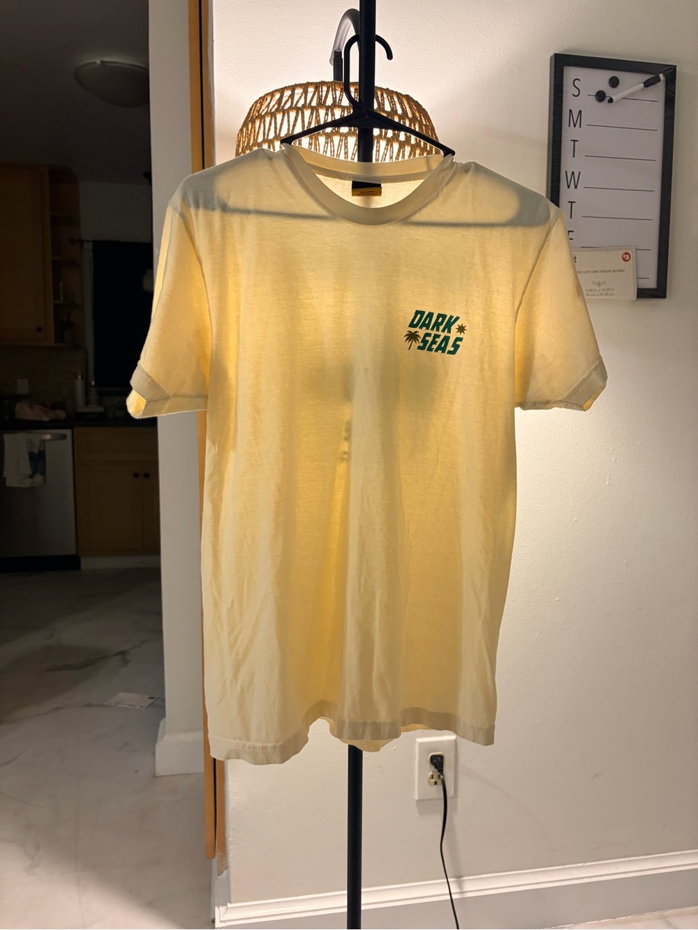 Dark Seas Men's Short Sleeve Tee in Pale Yellow